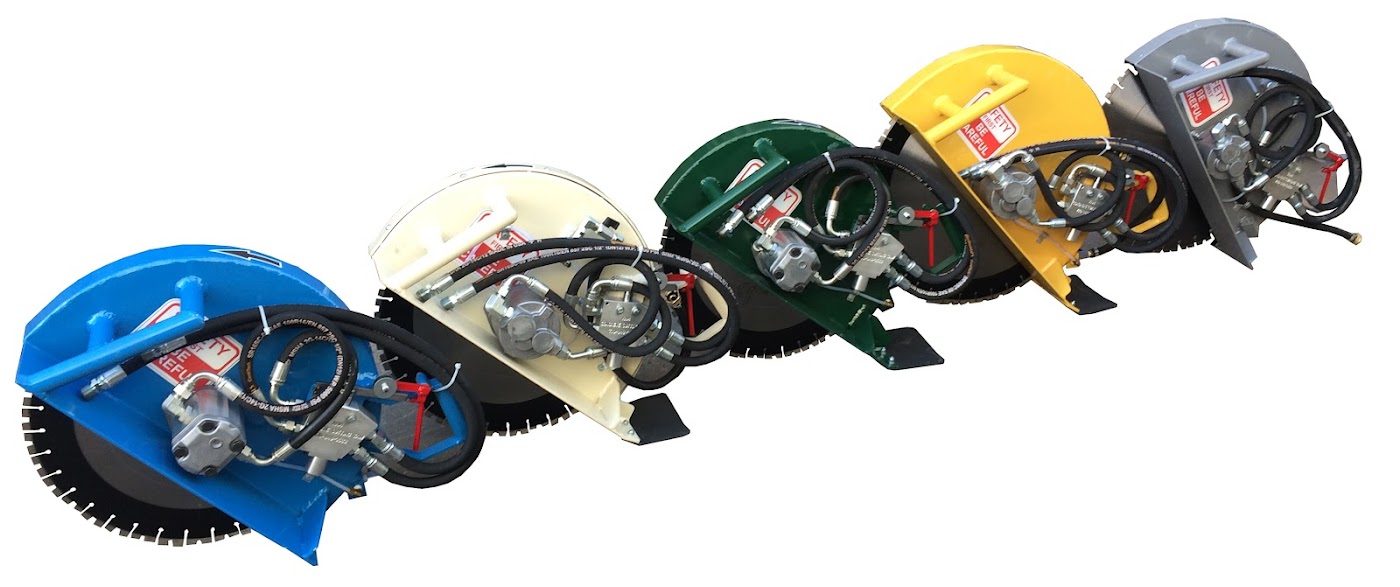 Lineup of KHM hydraulic saws